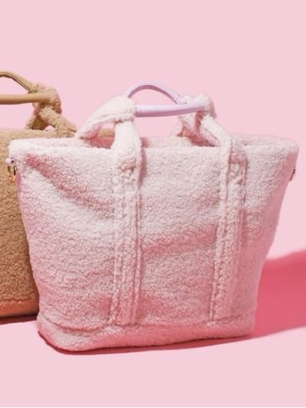 Stoney Clover Lane Rose Pink Sherpa Tote Cozy